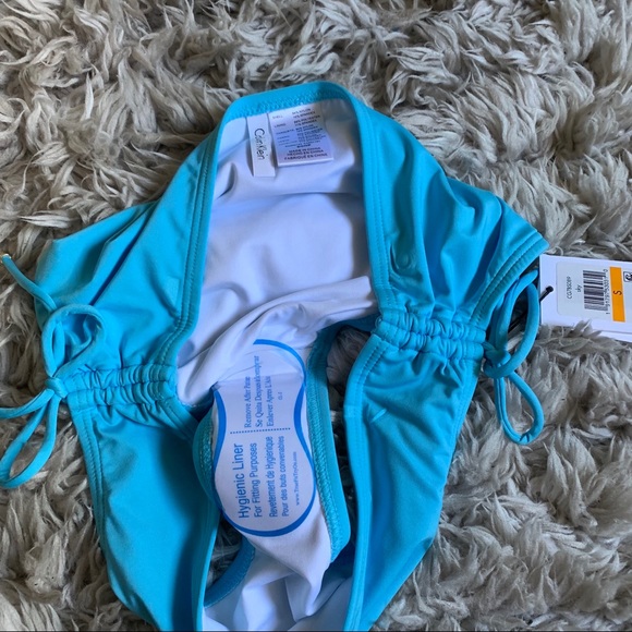 CALVIN KLEIN Bikini bottom blue ruched side S - Picture 5 of 6